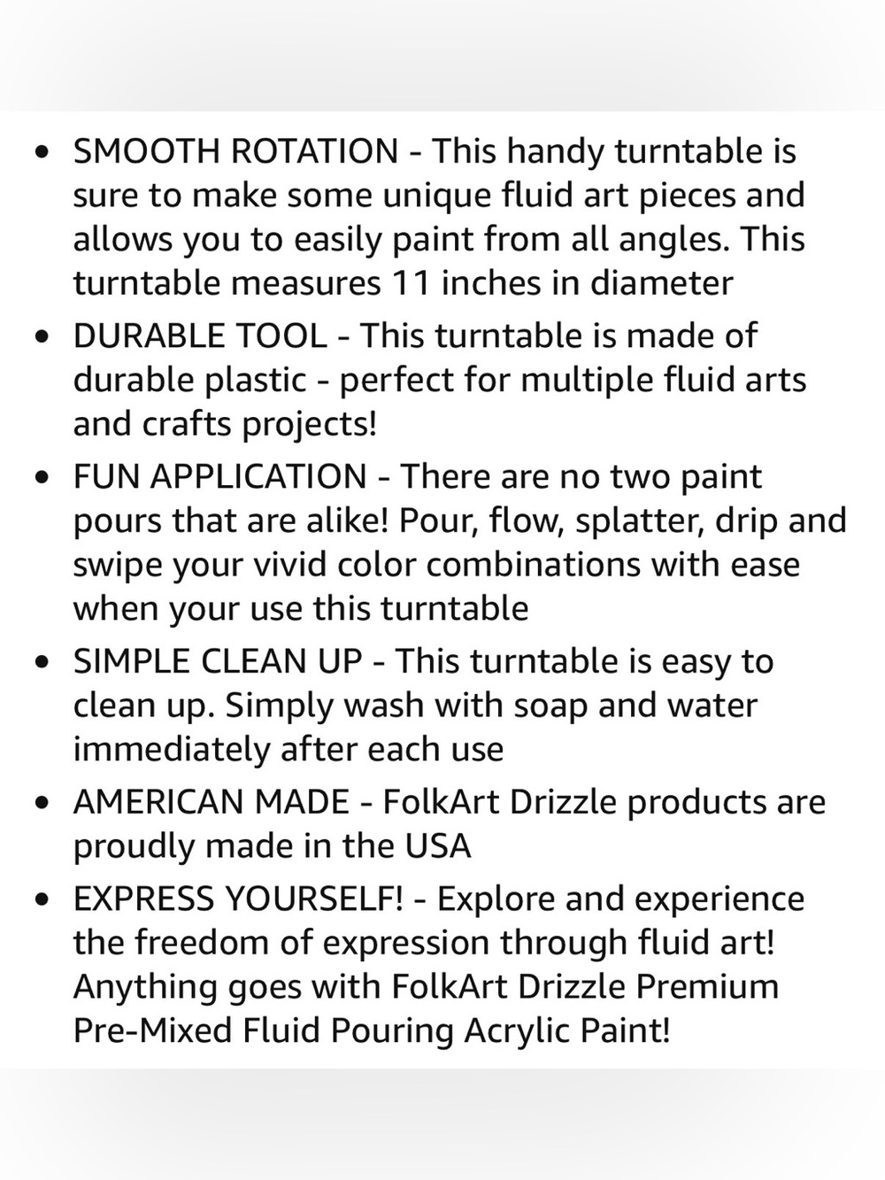 NEW FolkArt Drizzle Manual Spin Turntable for drip painting - Picture 8 of 9